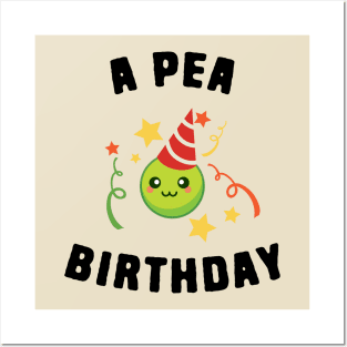 Happy Birthday Funny Peas Pun Posters and Art